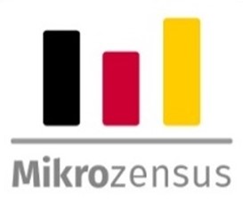  Mikrozensus mit Balken in Schwarz, Rot, Gold für die Deutsche Flagge 