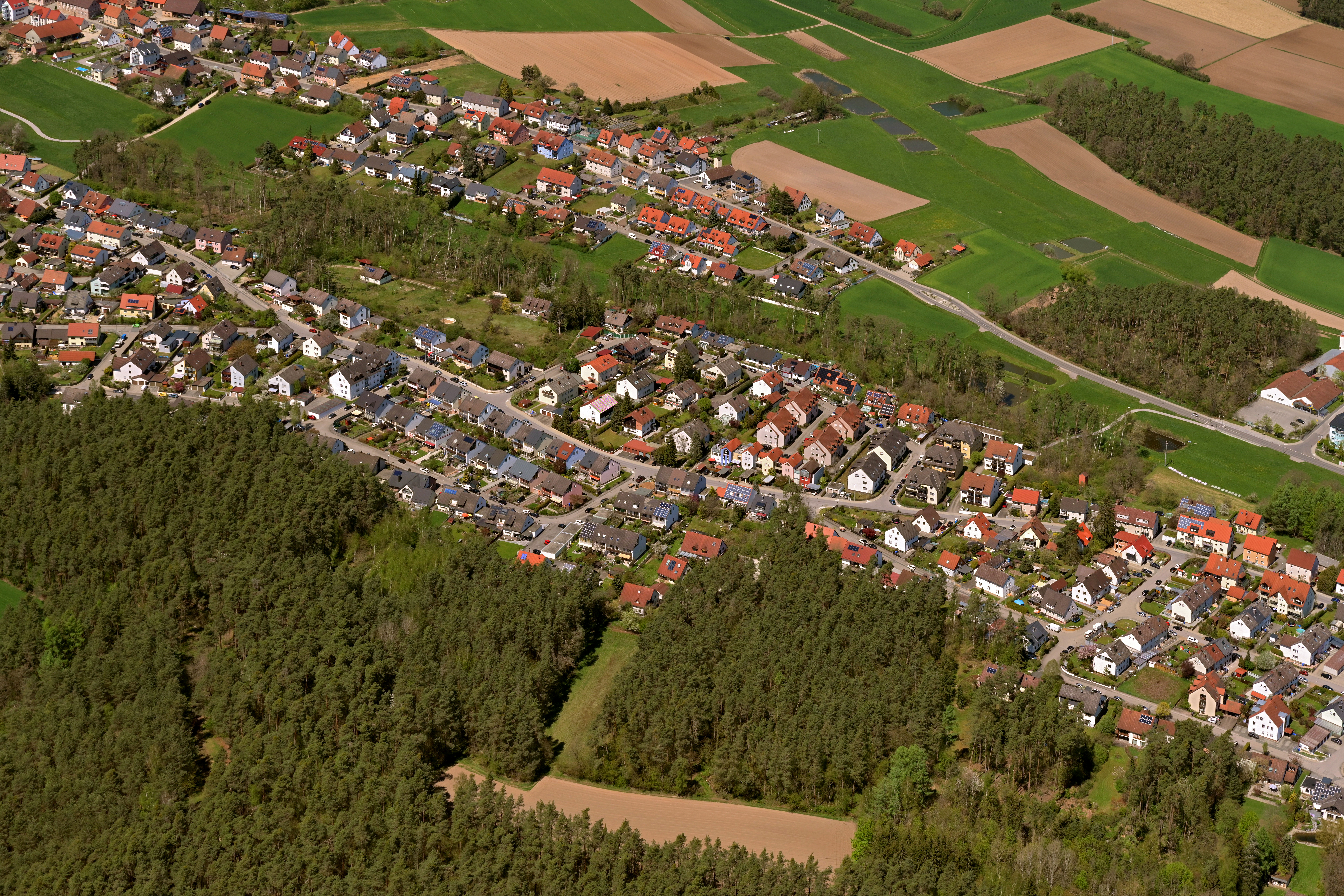  Luftbild Jordangraben und Stockweg Büchenbach 